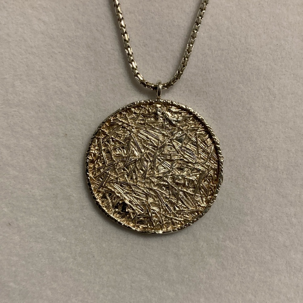 Vintage YAM confetti design Sterling silver necklace